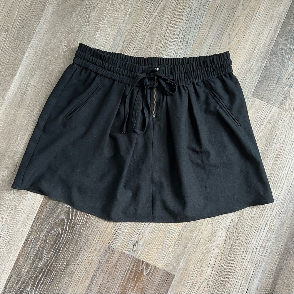 Maison Scotch tie zip skirt